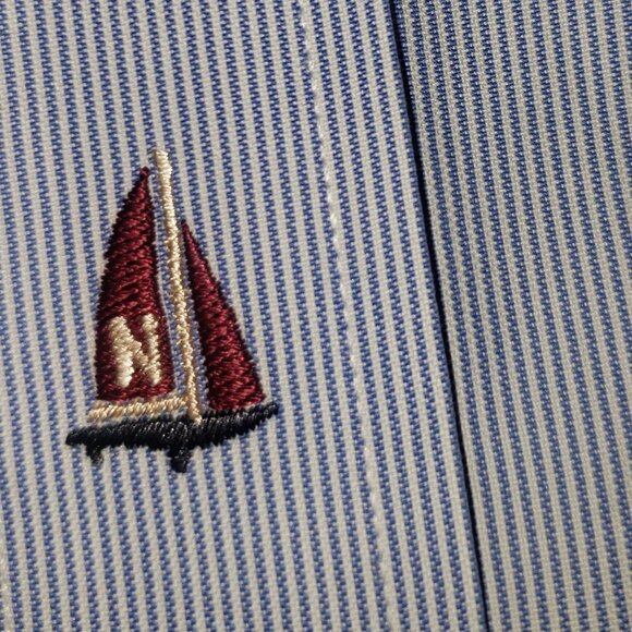 🤗  3/$20  LIKE NEW! Nordstrom Pinstriped Shirt  Size 15.5 neck Size 34 - Picture 4 of 7